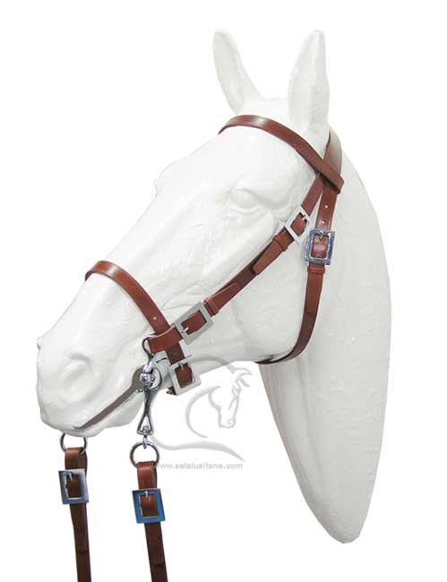 Cabeçada Simples Fivela de Chapa Lisa/ Classical Portuguese Bridle / Bridon Portugaise Classic